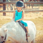 Lovely girl on a horse. Child and animal. Little girl riding a horse in countryside. Lovely girl on a horse. Child and animal. Little girl riding a horse in countryside.